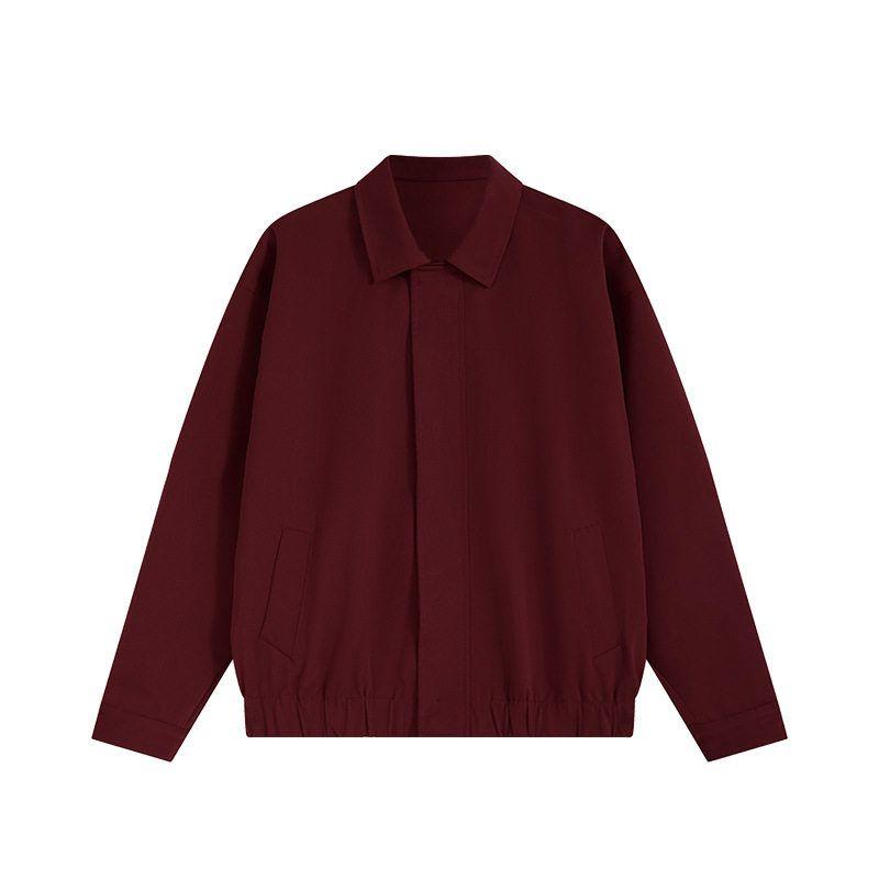 

American Street Style Elastic Detroit Minimalist Jacket for Men and Women 2024 Autumn Trendy Retro Cleanfit Style Jacket Rio red L