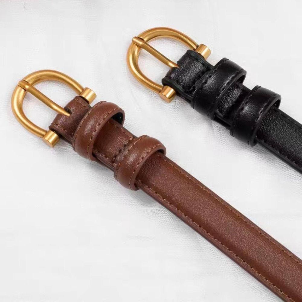 Jeans Decor Pu Waistbands Thin Trouser Decoration Simple Women Belt  Female/Girls