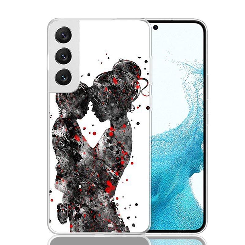 Mom Baby Girls Case Phone Cover for Samsung Galaxy S24 S25 Ultra S23 Plus S22 + S21 S20 FE S10 S25Plus Trend Fundas S24 Ultra S2