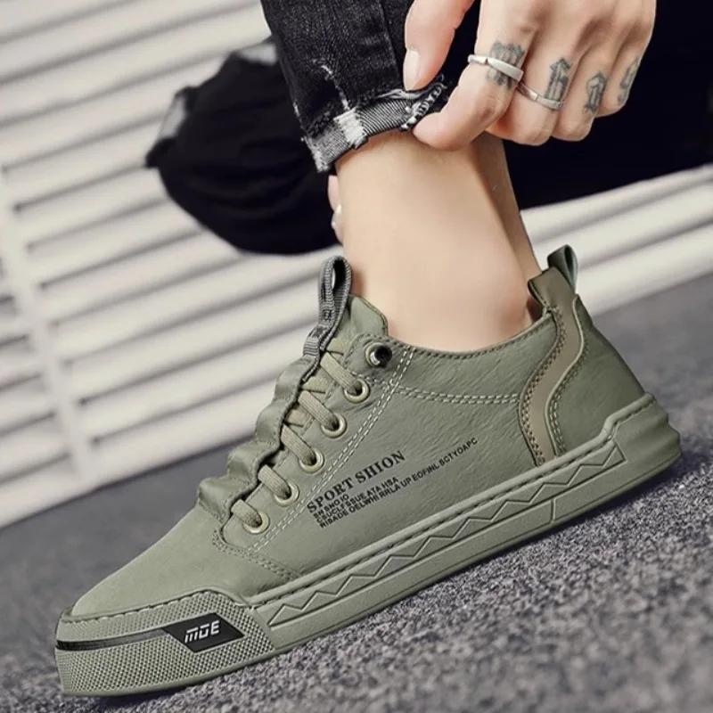High-quality Men's Sneakers Breathable Ice Silk Canvas Casual Shoes for Men Non Slip Sport Shoes Walking Flats 