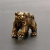 Estatua de oso Polar de latón Vintage, accesorios artesanales para decoración del hogar, figuras de animales marinos de cobre, miniaturas, adorno de juguete para sala de estar