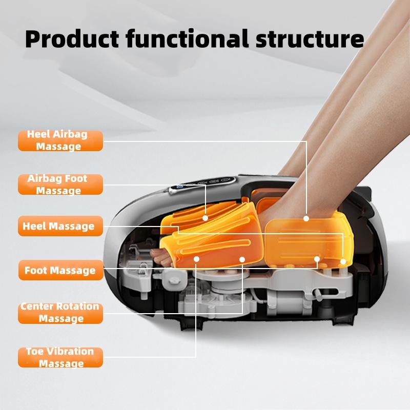 Jinkairui Automatic Foot Massage Machine Fully Wrapped Roller Kneading Soles Airbag Pressing Foot Massager for Relaxation