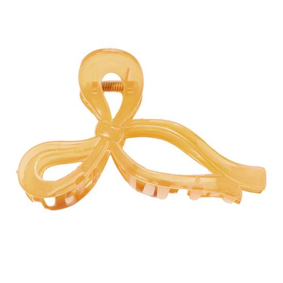 Hair Claw Transparent Bowknot Shape Anti-slip Teeth Hair Claw Lightweight Back Head Hair Clip Versatile Hair Accessory