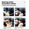 Car Steering Wheel Trim For Tesla Model 3 Model Y Auto ABS Carbon Fiber Patch Decoration Interior Modified Accessories