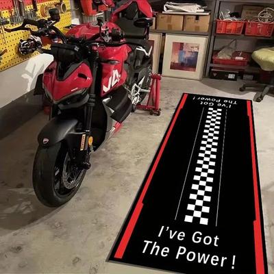 Motorcycle Carpet Garage Mat Racing Cool Moto Display Motorcycle Display Mat Anti-slip Home Decor Long Strip  Rug