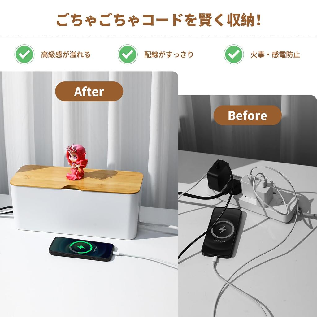 Cable Wire Concealing Power Strip Outlet Concealing Cord Storage Easy Opening and Includes 10 Cord Clips and 5 Cable Ties 1 Box, Box, Case, Box, Box,