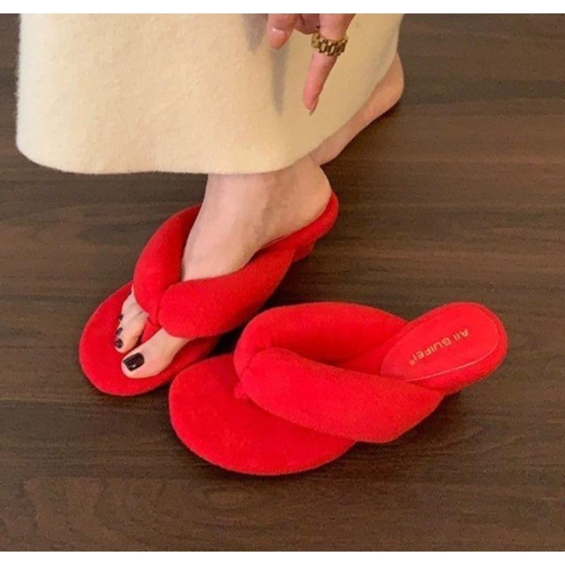 Fashion Comfort Soft Wedges Slippers Women Summer Sexy Clip Toe Flip Flops Fashion Non-slip Vacation Beach Slide Sandals Sandalias Mujer