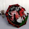 Merry Christmas Gnome Trio with Holly WreathUmbrella, Portable 3-Fold Compact Umbrella,Christmas Gift ES411