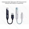 Для FiiO JadeAudio KA11 USB C до 3,5 мм Аудіоадаптер USB-донгл 32 біт/384 кГц, Type C до 3,5 мм HiFi ЦАП-підсилювач