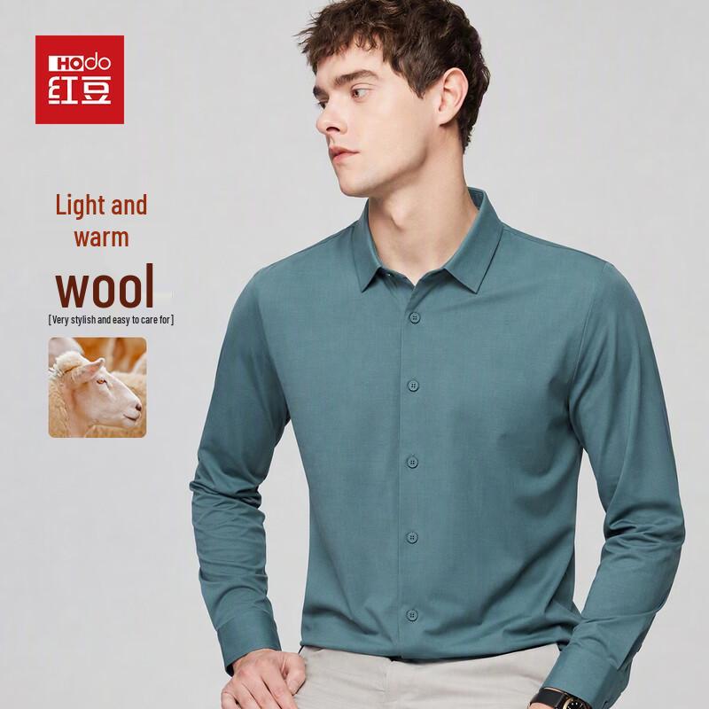 Hodo Men's Wool Blend Long Sleeve Shirt