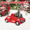 Weihnachts-Mittelstück LKWRoter LKW Weihnachts-Desktop-Dekorationen Ornamente Klassisches Auto Harz