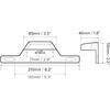 Dream lighting 12volt LED License Plate Light and Bracket for Trailer RV Truck - Cool White Lighting, IP65, 8.2inch