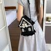 Lace Shoulder Bag PU Crossbody Purse Fashion House Shaped Bag  Girl