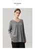 Women's V-Neck Loose Cashmere-Feel Side Slit Cardigan Sweater