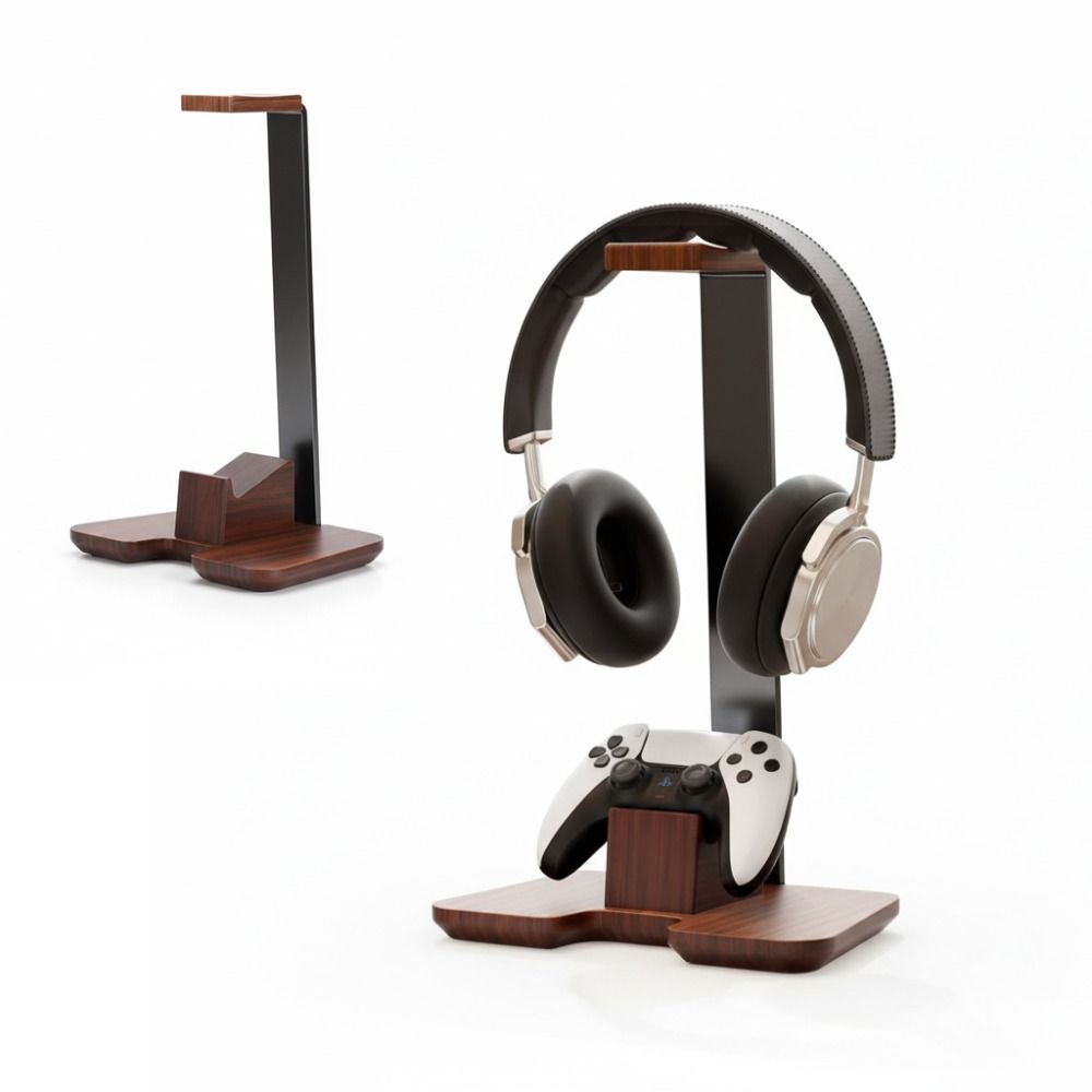 Detachable Headphone Stand Wooden Game Controller Stand New Headphone Holder for Desk
