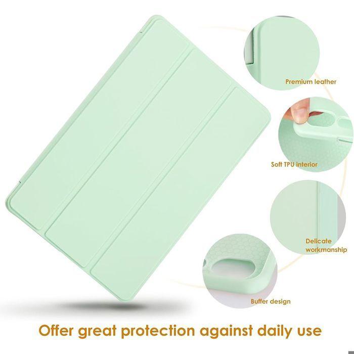 Coque + Verre Trempé -E.F.CONNECTION - pour Samsung Galaxy Tab S9 - Vert - Antichoc - Support Pliable