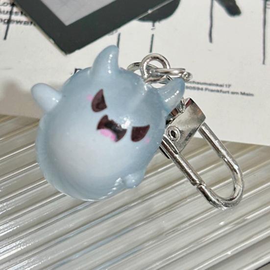 Glow-in-the-dark Ghost Keychain Luminous Design Multiple Expressions Halloween Bag Hanging Ornament