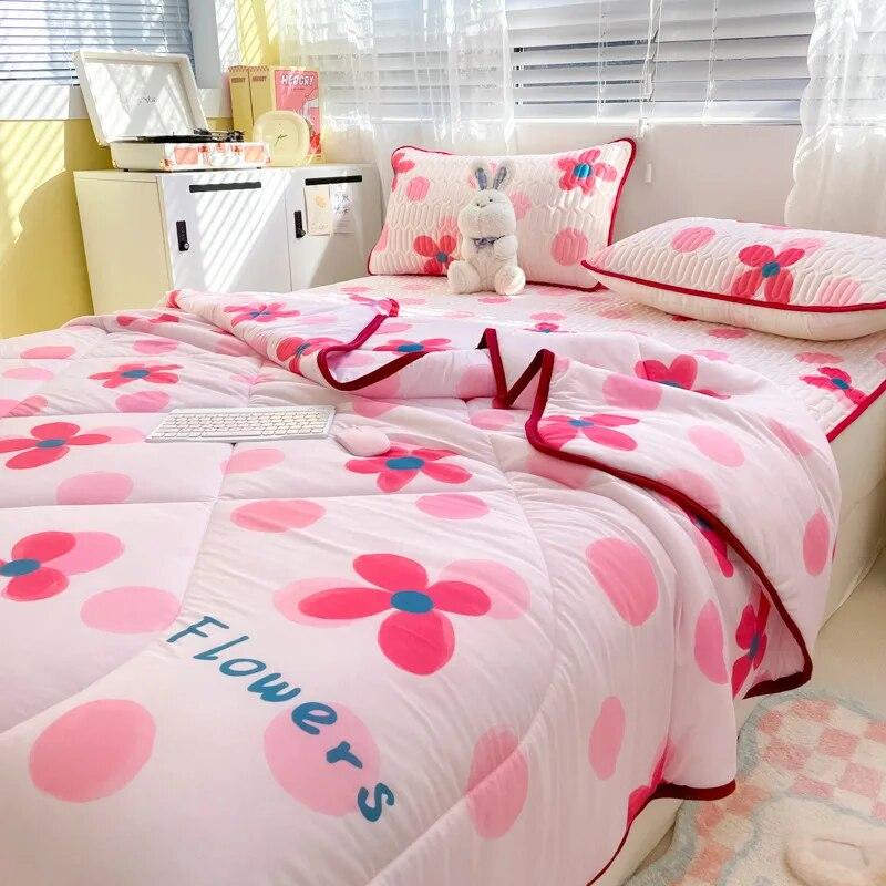 Letní latexová chladící prostěradla s povlaky na polštáře šetrné k pokožce Chránič matrace Potahy s elastickým pásem Klimatizační podložka