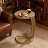 Round Coffee Table, C-shaped Side Table, Living Room Table, Side Table, Temporary Computer Table (table only)