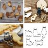5Pcs/set Mini Cat Shaped Cookie Molds Cartoon Cake Mold Cute DIY Biscuit Baking Mold