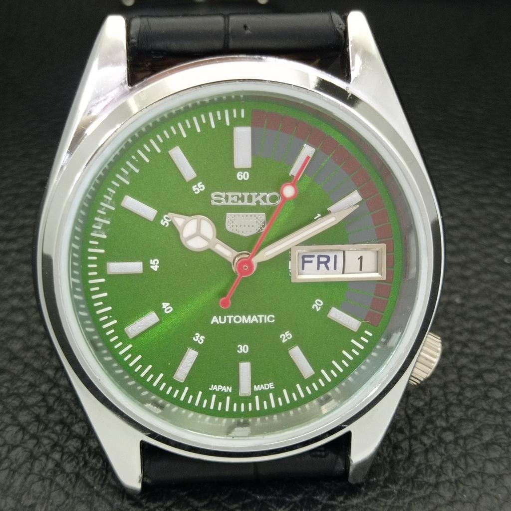 JAPAN VINTAGE REFURBISHED SEIKO 5 AUTOMATIC 6309A MENS GREEN WATCH A441105-4 Sk-a441105