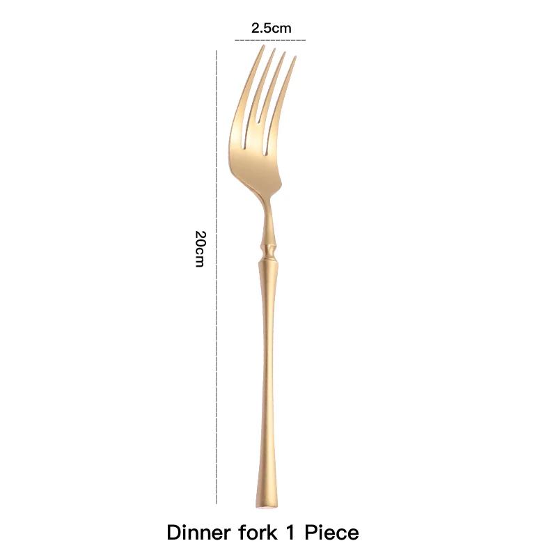 Matte Gold 18/10 Stainless Steel Luxury Cutlery Dinnerware Tableware Knife Spoon Fork Chopsticks Flatware Set Dishwasher Safe