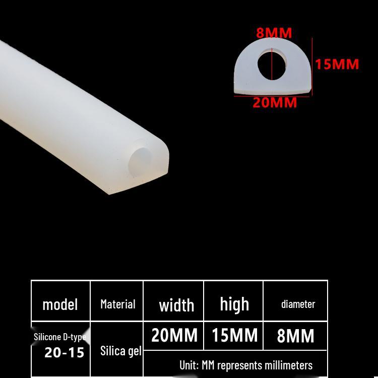 D-Shaped Silicone Sealing Strip: High-Temperature, Water-Retaining, Self-Adhesive, Anti-Collision, Shock-Absorbing for Doors & Windows