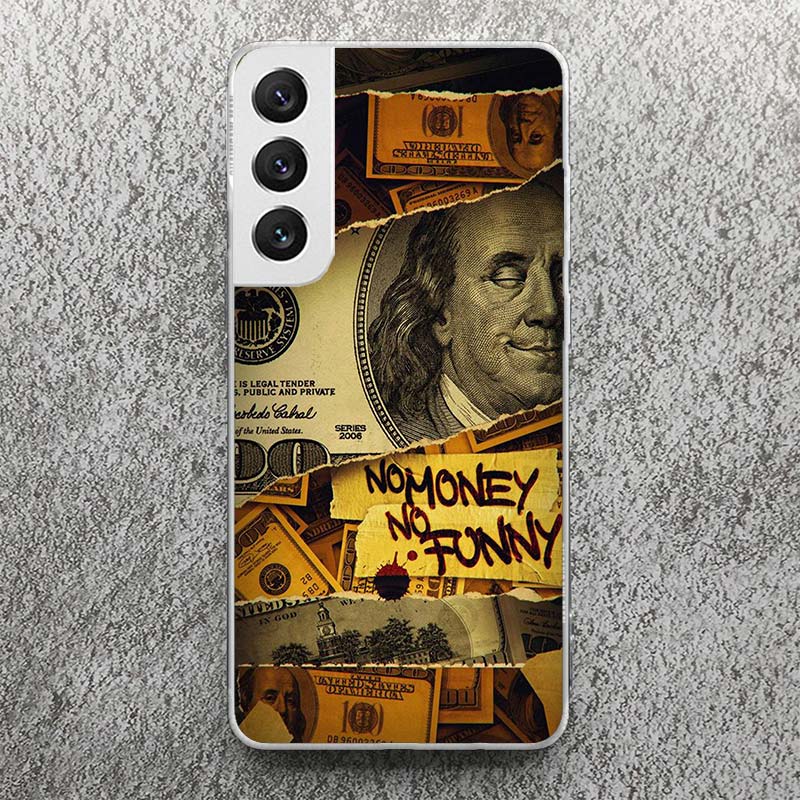 Banknote Dollar Cash Money Print Soft Case for Samsung Galaxy S25 S24 S23 S22 Ultra S21 Plus S20 FE Phone Shell S10 + Pattern Co
