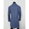 Autumn New Women's Long Wool Trench Coat Color-block Double-breasted European Size Outerwear