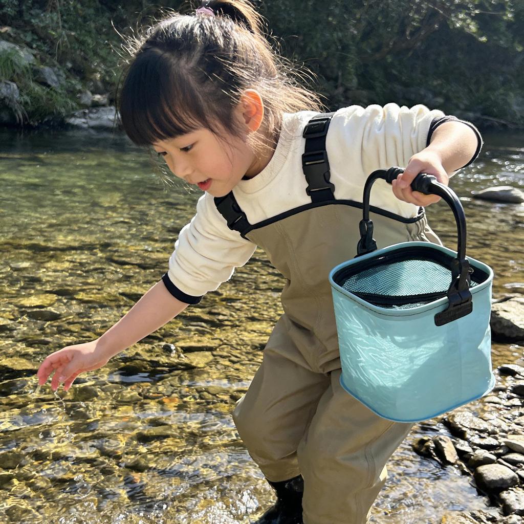 Folding Fishing Gear Bucket - Durable, Thickened, Outdoor Live Fish Container