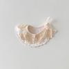 Hollow Lace Baby Eating Bib Cotton Baby Burp Cloths Sweet Lace Drool Bib  0-3Year