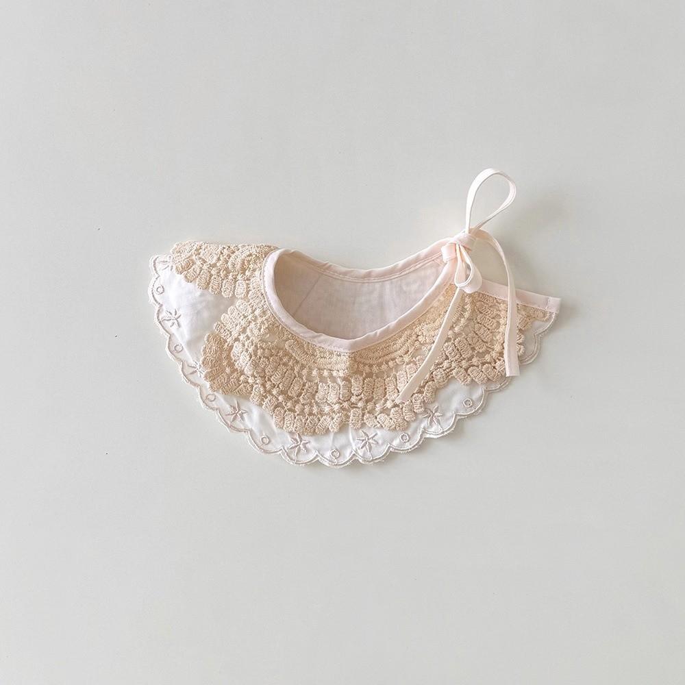 Hollow Lace Baby Eating Bib Cotton Baby Burp Cloths Sweet Lace Drool Bib  0-3Year
