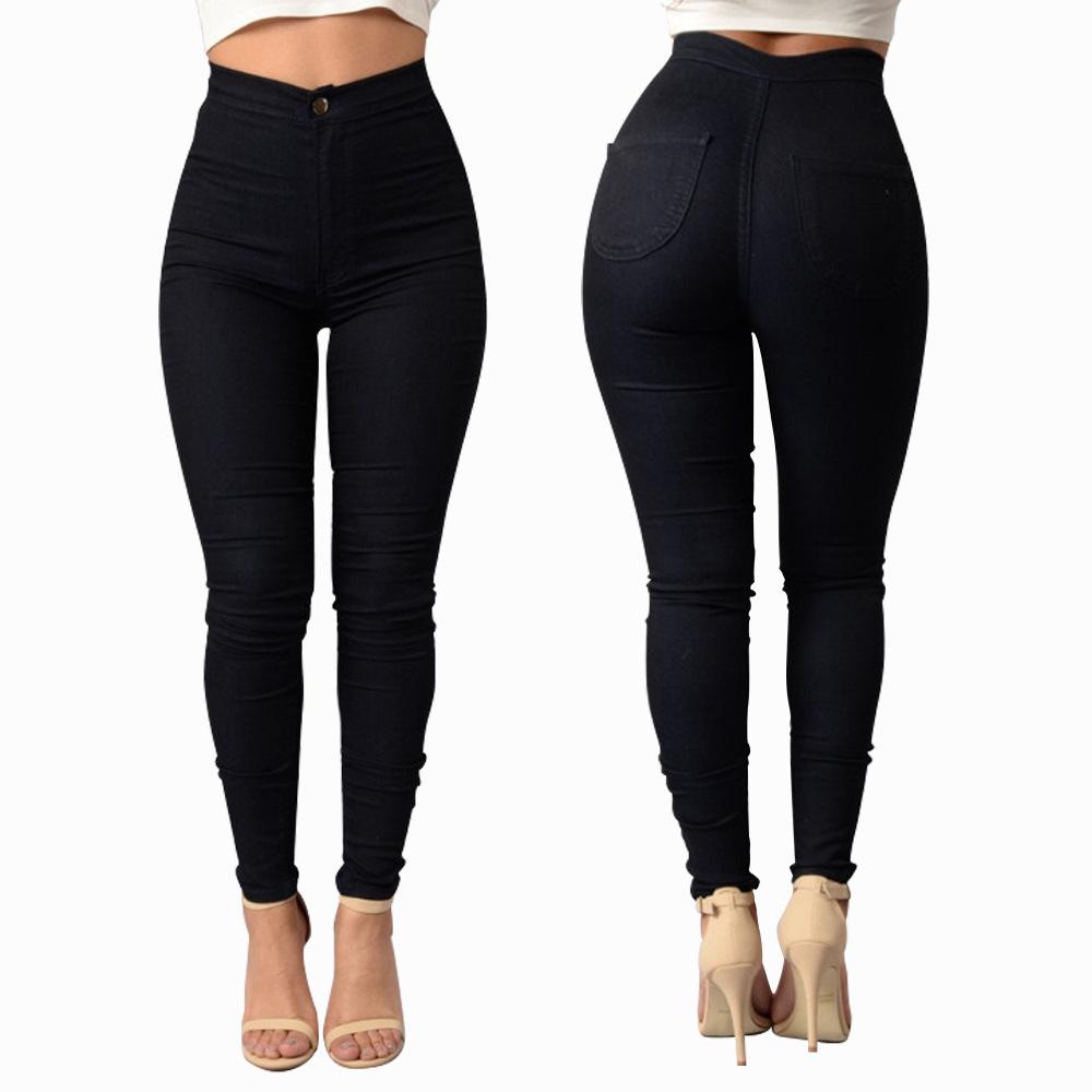 Woman Skinny Jeans Woman White Black High Waist Render Jeans Vintage Sexy Long Pants Femme Casual Pencil Pants Denim Jeans