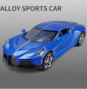 1:24 Lavoiturenoire Legierung Sportwagenmodell Die-Cast Metall Spielzeugfahrzeuge Automodell Simulation Sound und Licht Kinderspielzeug Geschenk