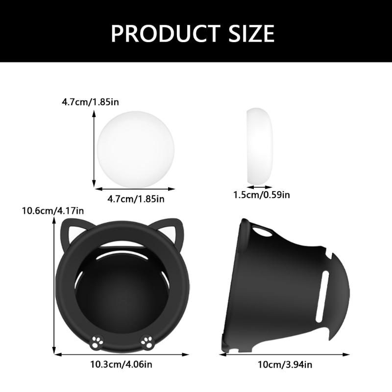 Dustproof Housing Silicone Protector Cover for Alarmo Clock Scratchproof Shell Clock Kitten Ear Pattern Protective Case