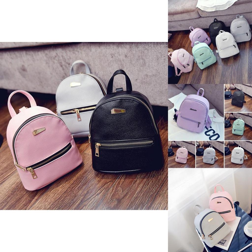 Women Lady Leather Mini Teenager Girls Stylish Outdoor Travel Shopping Backpacks
