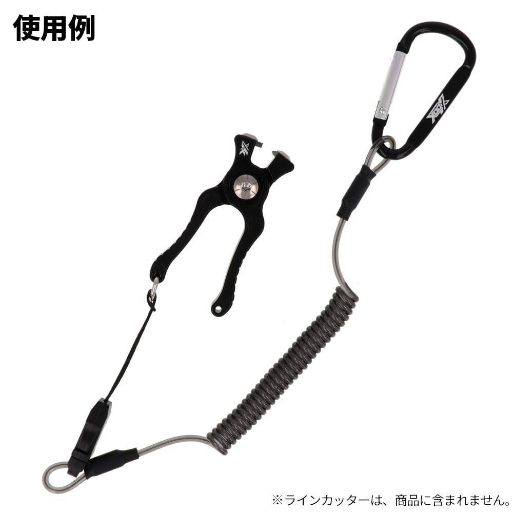 REAL METHOD XOOX Spiral Cord Mini Buckle Quick Release Fishing Lanyard Safety Coiled Rope for Fishing Tools Plier Grips
