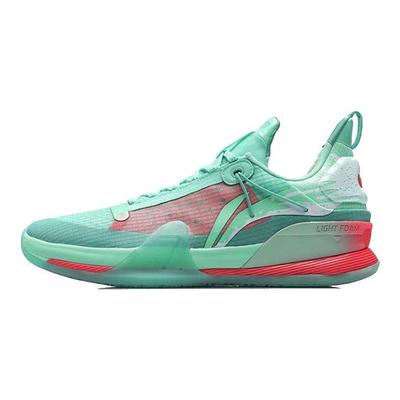 Li Ning Flash 7 PE Premium Stoßdämpfung Rutschfest Stützend Low-Top Basketballschuhe Herren Sneaker Fluoreszierend-Grün ABAR017-A