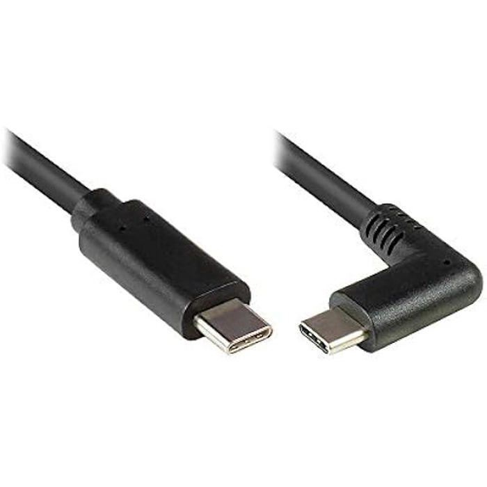 Câble de raccordement USB 2.0 - GOOD CONNECTIONS - GC-M0260 - USB-C coudée - Double Blindage - 0,5 m