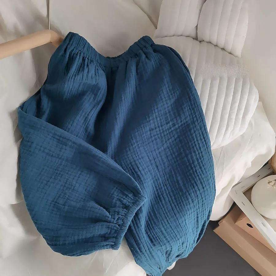 Kinderhose Sommer Jungen Mädchen Mückenschutzhose Leichte Hose mit Atmungsaktiv Falten Leggings Hose