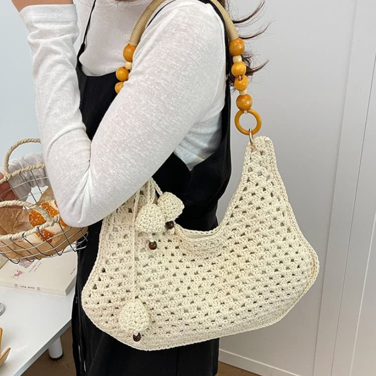 Hand Crocheted Hollow Underarm Bag Women's Shoulder Bag