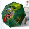 1PC Retro Funk Rat Folding Umbrella Fashion Auto-Open Design 8 Iron Ribs Plastic Handle Foldable Sunshade Perfect Christmas Gift
