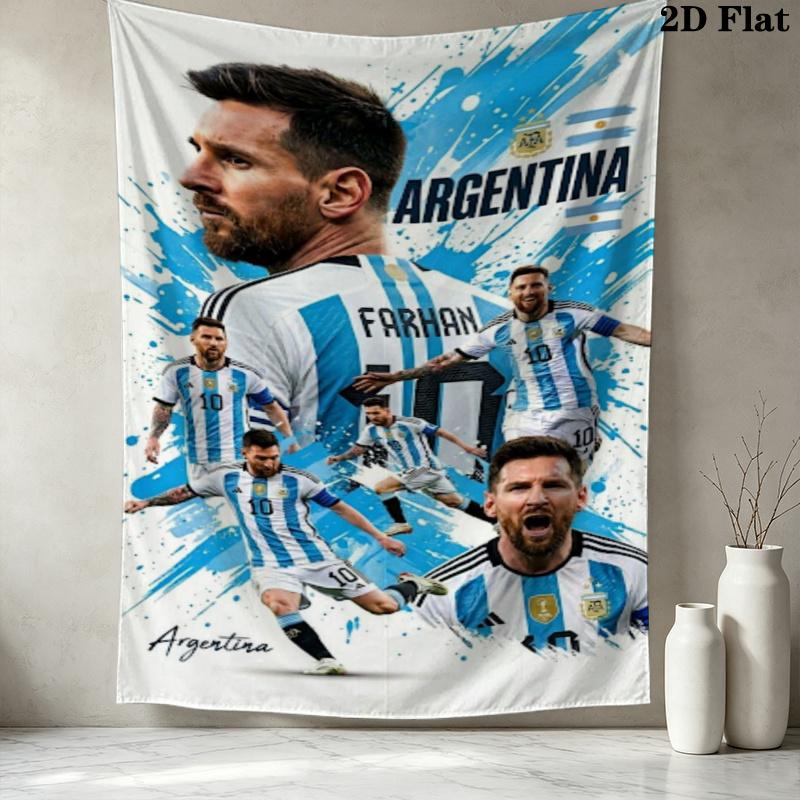 Messi Wall Tapestry Aesthetic Wall Hanging Printed Fabric Blanket Decorative Tapestries for Bedroom Living Room Home Decor