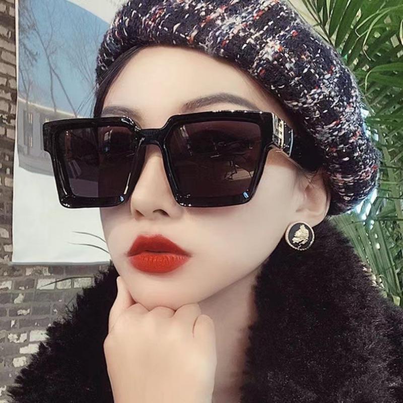 Vintage Large Frame Square Sunglasses Women's Brand Designer Fashion Sun Glasses Men Outdoor Driving Eyewear UV400