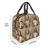 Sacred Heart Jesus Immaculate Mary Religious Poster Insulated Lunch Bag for Women Kids Food Boxes Thermal Lunch Box Tote