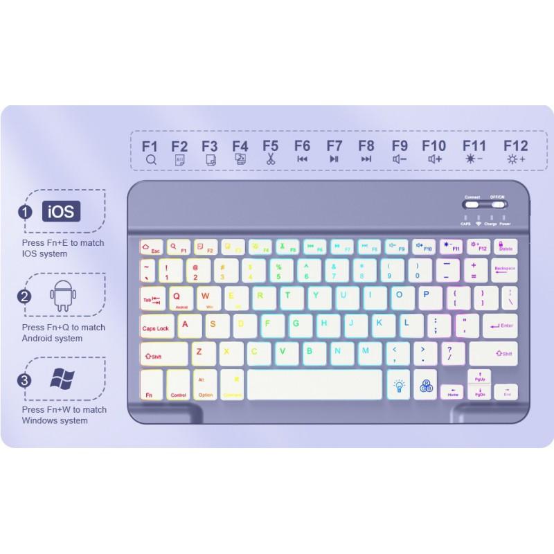 Magnetic Detachable Bluetooth Backlit Keyboard Case IPad 11th Gen With Stand TPU Cover Support Sleep Mode