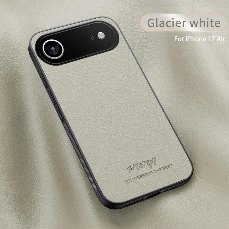 Car Magnetic Cover for Iphone 17 Pro Max 17 Air Luxury Leather Matte Soft Frame Protective Back Case for Iphone 17 16E 16Promax