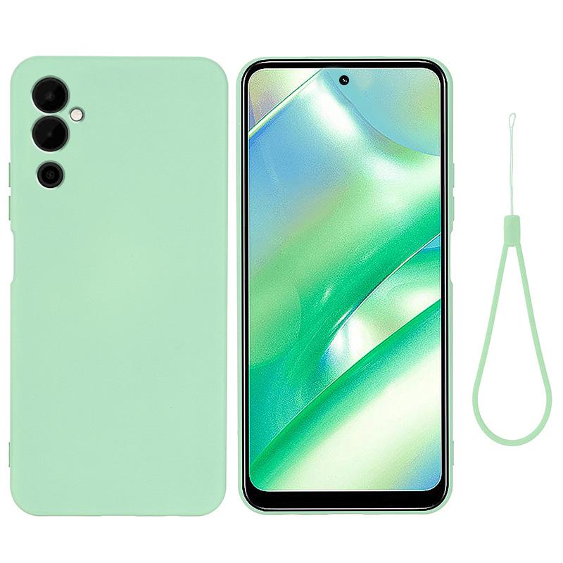 Mobile Phone Case for TECNO Pova Neo 2 4G,Liquid Silicone Soft Lining Cover with Strap