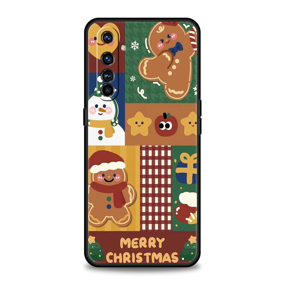 Funny Cartoon New Year Christmas Case For Realme 12 11 10 9 8 5G 7 6 GT5 GT3 Pro C21 C25 C35 For Realme GT Neo 2 3 3T 5 Cover