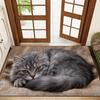 1 Pieza Alfombras de Cocina Antifatiga, Estampado de Gato Lindo Gris Impermeable Antideslizante Gruesa Acolchada Esterilla de Cocina Resistente Confort Esterilla para Estar de Pie para Cocina